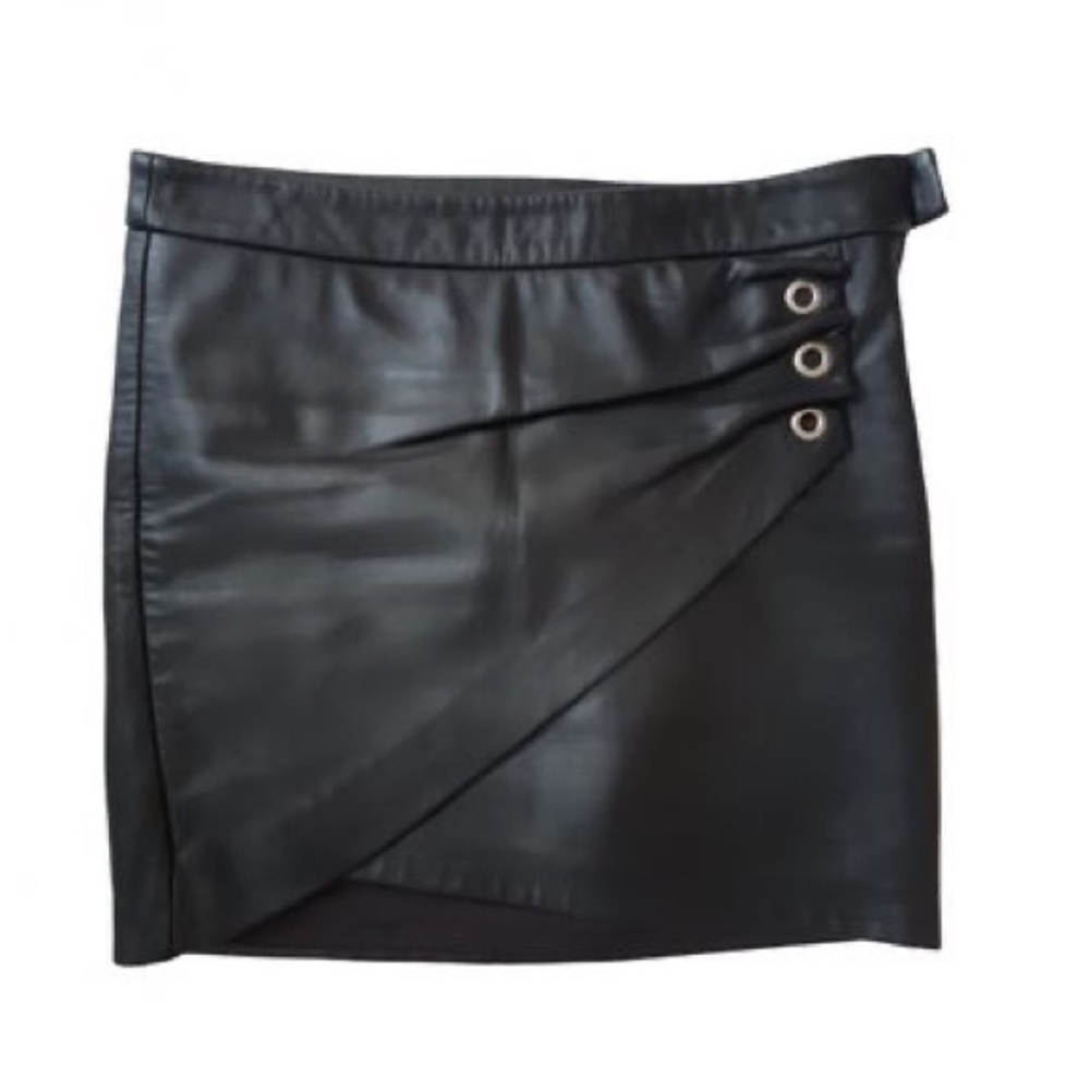 Maje Lambskin Leather Mini Skirt (like new)